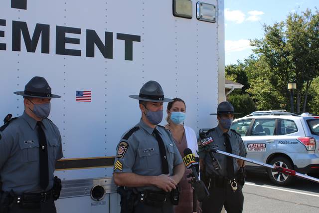 125691656_web1_IMG_0349
Sgt. Derek Felsman, center, is joined Friday by Luzerne County District Attorney Stefanie Salavantis in announcing Operation Nighthawk, a Pennsylvania State Police-led sweep of DUI suspects in our area.
Patrick Kernan | Times Leader