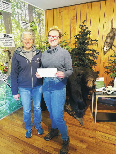 129219920_web1_Spitz-Foundation-Grant-Photos-2022
The Lacawac Sanctuary recently received a grant to support youth programing. Pictured from the Lacawac Sanctuary are Jamie Reeger, director of environmental education and Natalie Wasilchak, environmental educator.