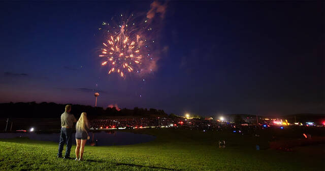 131626657_web1_ABJ-Rotary-Fireworks01
People watch the fireworks display during the Rotary Club of the Abingtons 39th Annual Fourth of July Fireworks Celebration on Thursday, July 3, at Abington Heights Middle School in Newton Twp.
Elizabeth Baumeister | Abington Journal