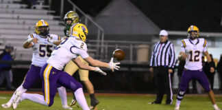 
			
				                                Scranton Prep had a lot of success with the pass against Wyoming Area. Prep QB Will McPartland (12) is shown connecting with receiver Noah Kryzwiec (2). Tony Callaio | For Times Leader
                                 Tony Callaio | For Times Leader

			
		