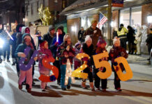 2026 Clarks Summit Festival of Ice kicks off with Friday night parade, will run through Sunday
Young parade participants hold letters and numbers in recognition of Americas 250th birthday, the theme of this years Clarks Summit Festival of Ice.
Elizabeth Baumeister | Times Leader