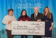 
			
				                                The Scranton Area Community Foundation awarded a $3,472.70 grant through its 2025 Critical Needs Grant Cycle to Abington Community Library. This grant was used toward the repair of the librarys HVAC unit, which shut down at the height of summer programming. From left: Cathy Fitzpatrick, vice president of grants and scholarships, Scranton Area Community Foundation; Allyson Wind, director, Abington Community Library; Jerry Musheno, SACF Foundation Board governor; and Laura Ducceschi, president and CEO, Scranton Area Community Foundation.
                                 Submitted Photo

			
		