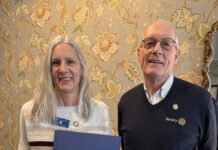 
			
				                                A Phil Harris Medal was recently awarded to Anita Nealon, president-elect of the Rotary Club of the Abingtons. Seen here with Anita is Chris Loftus, president.
                                 Submitted photo

			
		