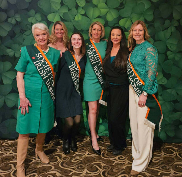 3 generations of the Society of Irish Women celebrate St. Patrick’s Day