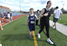 
			
				                                Jacob Butler is escorted to the team meeting.
                                 Mark Moran | For Abington Journal

			
		