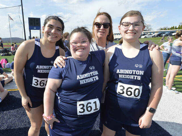 <p>From left: Hilde Temblador, Callie Odom, Laura Cantarella, Maddie Rowlands.</p>
<p>Mark Moran | For Abington Journal</p>