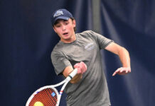 Wyoming Seminary’s Billy Hall wins District 2 Class 2A singles title
Wyoming Seminarys Billy Hall in action against Holy Crosss Alex Harrison in the finals of the District 2 Class 2A boys tennis singles tournament. Hall beat Harrison in straight sets to win the gold.
Tony Callaio | For Times Leader