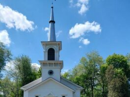 
			
				                                Located at 519 Church Street in historic Clifford, this white clapboard church with its towering steeple has served its myriad generations of local congregants since its founding in 1817 with 34 members.
                                 Submitted Photo

			
		