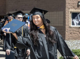 
			
				                                Class of 2022 Abington Heights graduate Brielle Shevchik leaves the Gambal Athletic Center after Keystone Colleges 155th Commencement ceremony.
                                 Submitted Photo

			
		
