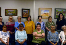 
			
				                                Members of Always in Stitches, from left, first row: Eileen Szymanski, Marge Pietrowski, Jamie Billings, Leela Baikadi, and Diana Yarem-Vass. Second row: Rachael Santee, Caroline Surdy, Daria Robinson, Patricia Guiliani, Loren Chwan, Susan McFarland, and June Carey. Lorraine Tomaine, Teresa Balendy, Jennifer DiNoia, and Linda Newberry are also members.
                                 Mauri Rapp | For Abington Journal

			
		