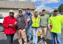 Rotary Club of the Abingtons snapshots
Rotarians recently cleaned up a portion of Routes 6 & 11 between Clarks Summit and Glenburn Twp. 22 bags of bottles, cans, auto parts, food cartons, and other trash were collected. The mighty volunteers braved the cold, wind, big and fast-moving trucks, a not-so-nice Dodge Charger driver, and a turkey. Thanks to Tata Mbugua, Joe Loughman, Chris Loftus, Anita Nealon, Chris Selige, and Steve Selige.
Submitted Photo