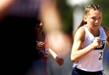 DISTRICT 2 TRACK AND FIELD:Lucarelli, Pucilowski, Seid, AH team all finish first
Abington Heights Anna Pucilowski makes her way past runners in the 3A Girls 1600-meter run. She finished second.